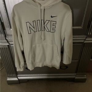 Nike Women's Cream Hoodie with Black Logo